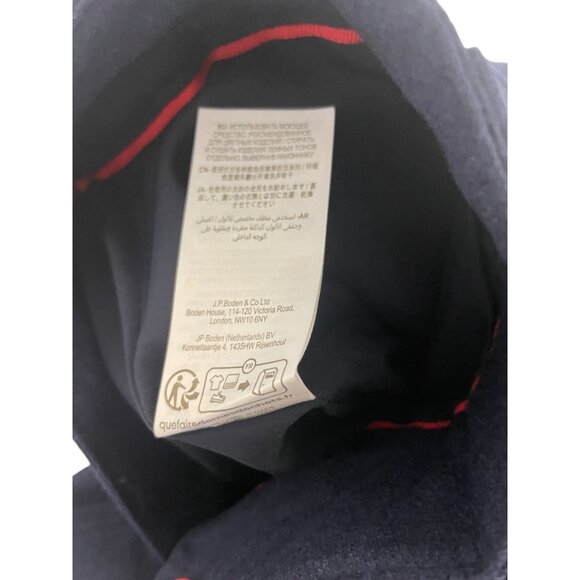 Boden Womens Pants UK 10 US 6 Navy Blue Barrel Leg Flannel Trousers R0168 NWT - Picture 10 of 16